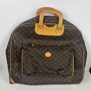 Vintage Louis Vuitton Monogram Travel Bag in Brown and Tan